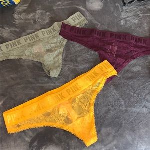 PINK LACE THONGS BEAND NEW